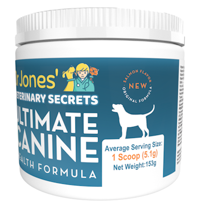 Dr. Jones' Ultimate Canine Nutritional Supplement for Dogs Dr. Jones' Ultimate Canine Original Formula Salmon Flavor Nutritional Supplement for Dogs